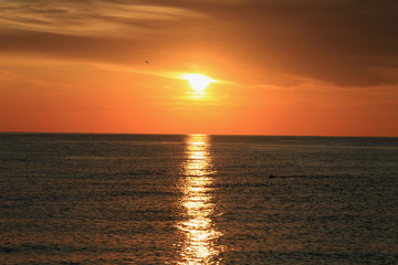 Sunrise on the Mediterranean Sea in Turkey
