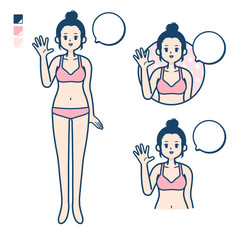 simple underwear woman_Greeting