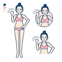 simple underwear woman_fist pump