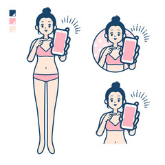 simple underwear woman_smartphone show screen