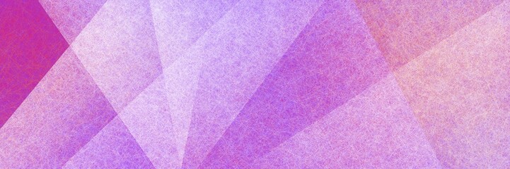 Fototapeta premium Abstract modern background in purple pink colors and contemporary triangle square and block shapes layered in random geometric art pattern with fine texture