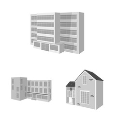 Vector illustration of architecture and estate icon. Set of architecture and housing stock symbol for web.