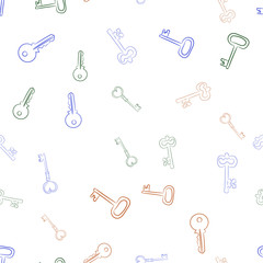 Seamless vector pattern with Keys. Texture for textile, wallpaper and backdrop
