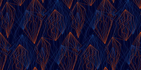 Abstract concept urban light line seamless pattern