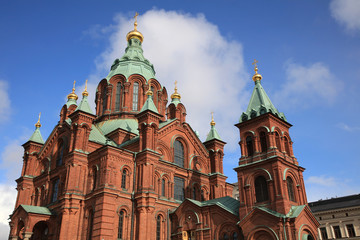 Fototapeta na wymiar Uspenski Kathedrale in Helsinki. Finnland