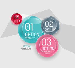 Paper infographics option geometric design