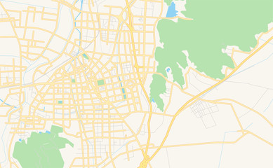 Fototapeta na wymiar Printable street map of Lianyungang, China