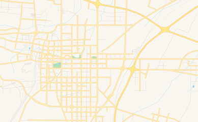 Printable street map of Xinxiang, China