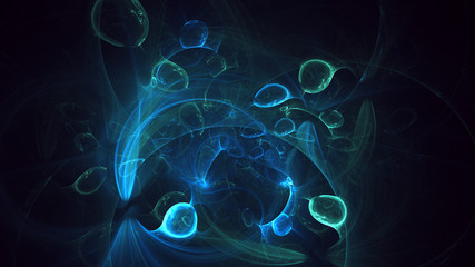 Fractal 3D rendering abstract light surreal background