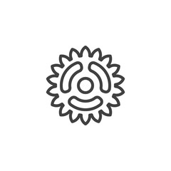 Cog gear line icon. Cogwheel linear style sign for mobile concept and web design. Gear wheel outline vector icon. Symbol, logo illustration. Vector graphics