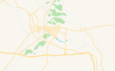 Obraz premium Printable street map of Hezhou, China