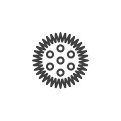 Cog gear line icon. Cogwheel linear style sign for mobile concept and web design. Gear wheel outline vector icon. Symbol, logo illustration. Vector graphics