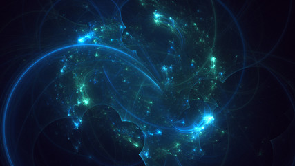 Fractal 3D rendering abstract light surreal background