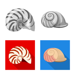 Isolated object of animal and decoration icon. Set of animal and ocean vector icon for stock.