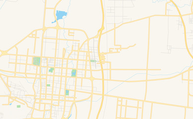 Printable street map of Handan, China