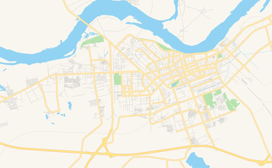 Printable street map of Jiamusi, China