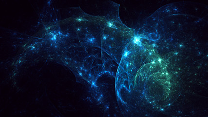Fractal 3D rendering abstract light surreal background