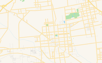 Printable street map of Langfang, China