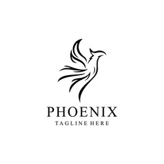 Fototapeta na wymiar Phoenix bird abstract luxury Logo Vector template illustration
