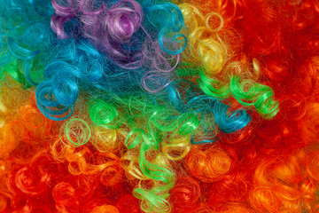 Colorful abstract background. colorful wig