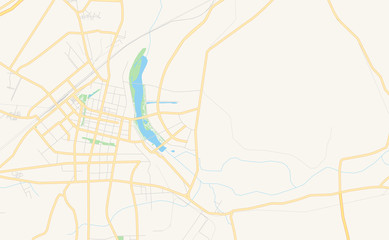 Printable street map of Liaoyang, China