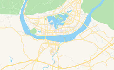 Printable street map of Zhaoqing, China