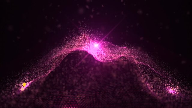 Particle galaxy in space