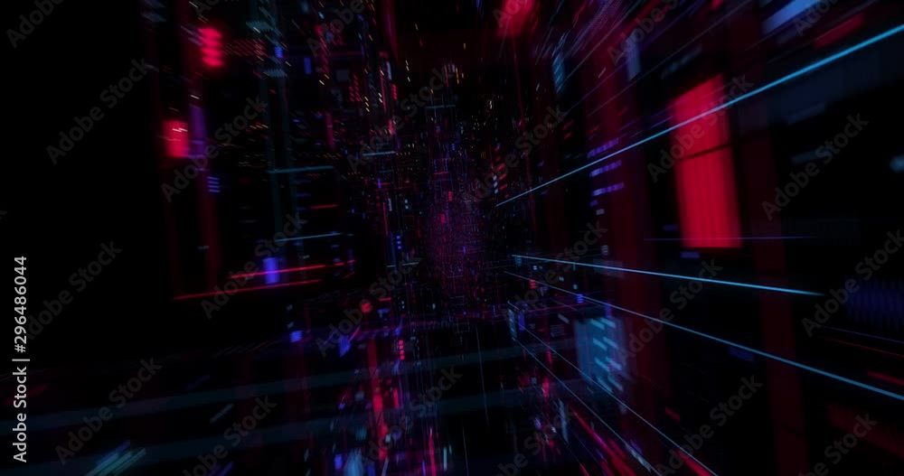 Poster abstract hologram 3d big data digital city with futuristic matrix. digital buildings with a binary c