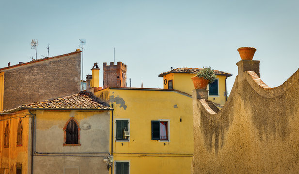 Montopoli in Val d'Arno ancient architecture. Tuscany, Itaky.