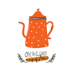 Cute scandinavian characters set including trendy quotes and cool decorative hand drawn elements. Cartoon doodle style illustration for patches, stickers, T-shirt, nursery, kids design. Vector.