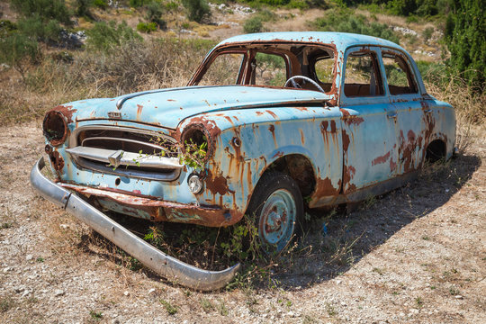 Old Abandoned Rusted Car