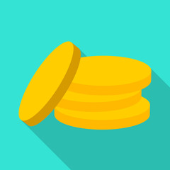 Vector design of coin and coins symbol. Graphic of coin and judaism stock symbol for web.