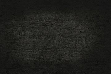 Black wooden wall background, texture of dark bark wood with old natural pattern for design art work, top view of grain timber.