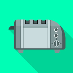 Vector illustration of toaster and instrument icon. Web element of toaster and electrical stock symbol for web.