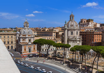 Square Piazza Venezia in Rome Italy