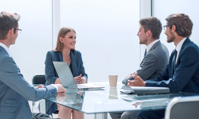 business team discussing ideas for a new project