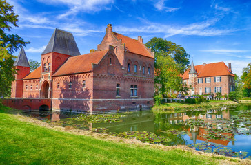 Historische Wasserburganlage in der Nähe von Legden