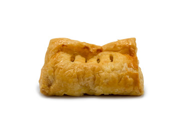 Fresh croissant on white background