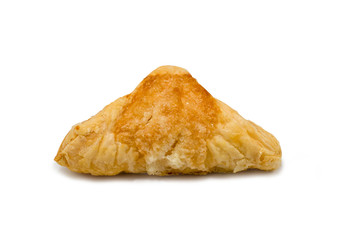 Fresh croissant on white background