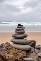 Stone Tower At A Portuguese Beach