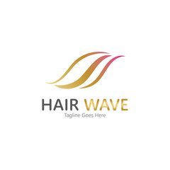 Obraz premium Hair wave logo vector icon illustration design