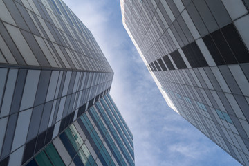 Fototapeta na wymiar Urban view at modern buildings