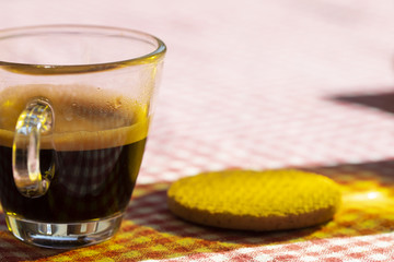 biscuit and espresso coffee