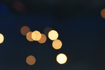 lights on a blue background