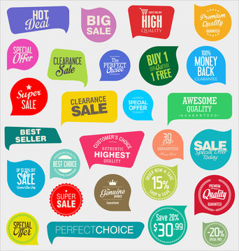 Modern badges stickers and labels collection 