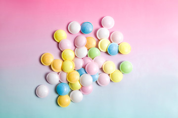 flying saucer multi coloured candy