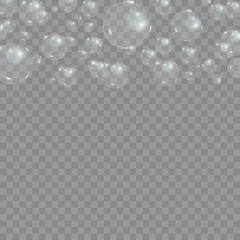 Bubble vector. soap bubble on a transparent background. Vector design.