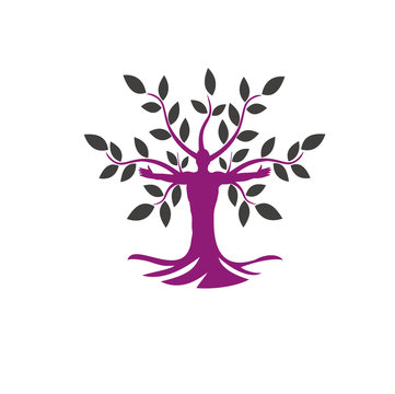  TREES WITH PEOPLE LOGO VECTOR