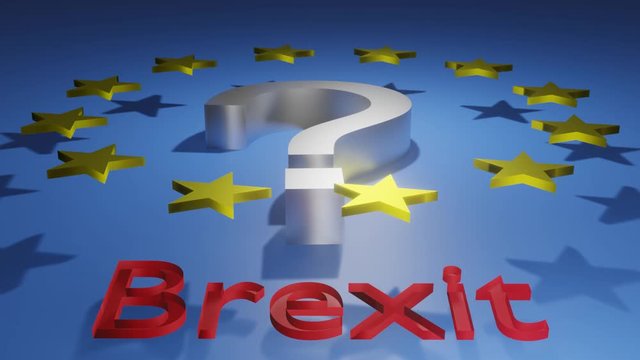 Brexit news logo seamless loop Will the UK exit the European union