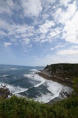 Luarca, Asturias - photograph taken from the cemetery from where the beach is seen